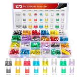 Nilight - 50019R Standard & Mini & Low Profile Mini Blade Fuse Assortment, 2A 5A 10A 15A 20A 25A 30A 35A Replacement Fuses for Car Boat Truck SUV Automotive
