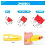 Nilight - 50019R Standard & Mini & Low Profile Mini Blade Fuse Assortment, 2A 5A 10A 15A 20A 25A 30A 35A Replacement Fuses for Car Boat Truck SUV Automotive