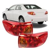 munirater Outer Body Tail Light Assembly Replacement for Corolla OE-Style 2009-2010, Replaces Tail Light Rear Brake Lamp Driver & Passenger Side