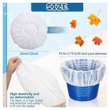 Janmercy 200 Pcs Pool Skimmer Socks Fine Mesh Basket Strainer Screen Liners Savers Clean Debris and Leaves for Inground and Above Ground Pool Filters Baskets Skimmers(White)