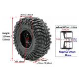 HOBBYSOUL 4pcs RC 2.2 Tires Tyres Height 127mm / 5.0