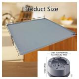 QinSuiKai Mini Fridge Silicone Mat with Raised Edges, 20 x 20 x 0.6 Mini Fridge Drip Tray With 4 Base Raisers,Mini Refrigerator Carpets Floor Protector (Small Black)