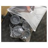 QinSuiKai Mini Fridge Silicone Mat with Raised Edges, 20 x 20 x 0.6 Mini Fridge Drip Tray With 4 Base Raisers,Mini Refrigerator Carpets Floor Protector (Small Black)