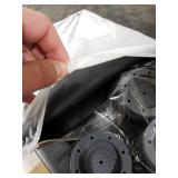 QinSuiKai Mini Fridge Silicone Mat with Raised Edges, 20 x 20 x 0.6 Mini Fridge Drip Tray With 4 Base Raisers,Mini Refrigerator Carpets Floor Protector (Small Black)