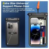 Temdan 2 Pcs Floating Waterproof Phone Pouch,[Up to 10 Large] Universal IPX8 Waterproof Cell Phone Dry Bag with Lanyard for iPhone 16 Pro Max/16E/15/14/13/12/11,Galaxy S25 Ultra/S24/S23 for Vacation