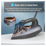 IRONDAY Steam Iron for Clothes with LCD Screen, 1700W Iron Non-Stick Ceramic Soleplate, Auto Shutoff, Self-Cleaning, Steam Burst, Spray Mist 10.14oz Water Tank Ironing Clothes for Home