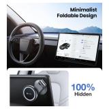 VICSEED Tesla Phone Mount Strongest Magnet Power Foldable Hidden Tesla Phone Holder Fit for All Phone, Tesla Model 3 Model Y for MagSafe Car Mount, Tesla Model 3 Accessories, Tesla Model Y Accessories