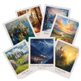 TwoDays Fantasy Novel Inspired Room Decor, Seven Courts of Pythia Gallery Wall Art Prints for Fans Gifts, Night Court Poster for Bedroom.(8 X 10, Set of 6 UNFRAMED)