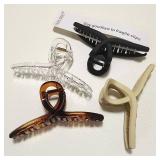 Nalodu 5 Inch Hair Claw Clips Extra Large No Slip Big Matte Jaw XL Clip for Thick Curly Long Hair Women, 4 Pack