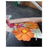 SUNBEAUTY Daisy Paper Flowers Party Decorations, Party Flower Decorations, Orange Yellow Flowers Wall Hanging, 1st Birthday Bridal Baby Shower Wedding Classroom Tea Party Daisy Decor