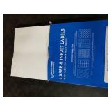 3 X 3 Square Printable Labels Compatible with Inkjet and Laser Printers - 100 Sheets, 600 Matte White Paper Stickers for QR Codes, Barcodes, and Product Labeling - Spartan Industrial Template S004