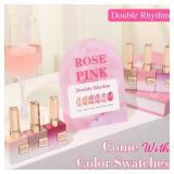 Double Rhythm Cat Eye Gel Nail Polish Set of 6 Same Color Same Bottle 0.5 Oz Shimmer Glitter with Magnet Holographic Reflective Magnetic UV Nail Polish Kit at Home (Glass Nude Pink Rose-T6-32)