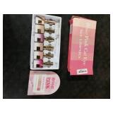 Double Rhythm Cat Eye Gel Nail Polish Set of 6 Same Color Same Bottle 0.5 Oz Shimmer Glitter with Magnet Holographic Reflective Magnetic UV Nail Polish Kit at Home (Glass Nude Pink Rose-T6-32)