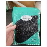 50PCS Black Hair Ties for Women, Cotton Seamless Hair Bands, Elastic Ponytail Holders, No Damage for Thick Hair, 2 Inch in Diameter, by Qarwayoc