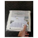 Hearth & Harbor Off White Duvet Cover Queen Size - 3 Piece Queen Duvet Cover Set, Soft Double Brushed Queen Size Duvet Covers with Button Closure, 1 Duvet Cover 90x90 inches and 2 Pillow Shams