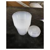 WSMKSZ 4 Inch Clear Nursery Pots, 8 Pack Highly Transparent Plant Pots for Small Indoor Plants with Drainage Holes and Trays, Plastic Seedling Starter Planters for Flowers