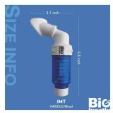 Bigbreathe IMT Middle(Blue) | Inspiratory Muscle Trainer for Amateur Players and Singers, Breathing Exercise Device, Compact and Easy to Clean