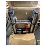 Retails for $160! A Frame Telescoping Ladder 16.5 FT Stainless Steel, 375lbs Capacity With Balance Bar and Movable Wheels, Multi-Purpose Collapsible for Indoor Outdoor Work