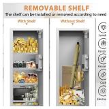 Retails for $200! White 33.46" Tall Sturdy Wall Safes Between the Studs 16" Centers, Fireproof in Wall Safe with Removable Shelf, Combination Lock Hidden Safe for Money Jewelry Passport Documents