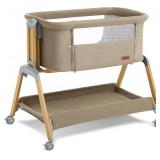 Retails for $171! 3 in 1 Baby Bassinet, Rocking Bassinets with Comfy Mattress and Wheels, Adjustable Height Bassinet Bedside Sleeper, Easy Folding Portable Crib for Newborn (Khaki)