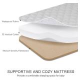 Retails for $171! 3 in 1 Baby Bassinet, Rocking Bassinets with Comfy Mattress and Wheels, Adjustable Height Bassinet Bedside Sleeper, Easy Folding Portable Crib for Newborn (Khaki)