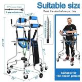 Retails for $300! Adult Standing Walker for Seniors, Hemiplegia Rehabilitation hemi Walker Lower Limb Training, Upgraded Double Pads, 8 Wheels Anti-tilt, Suitable for People 58-71 in, withstands 220 l