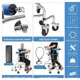 Retails for $300! Adult Standing Walker for Seniors, Hemiplegia Rehabilitation hemi Walker Lower Limb Training, Upgraded Double Pads, 8 Wheels Anti-tilt, Suitable for People 58-71 in, withstands 220 l