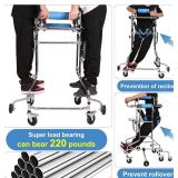 Retails for $300! Adult Standing Walker for Seniors, Hemiplegia Rehabilitation hemi Walker Lower Limb Training, Upgraded Double Pads, 8 Wheels Anti-tilt, Suitable for People 58-71 in, withstands 220 l