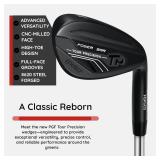 Retails for $120! PGF Gold TP Full Face Milled Forged High-Toe Golf Sand Wedge Set for Men