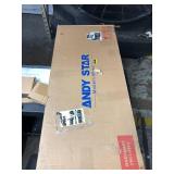 Retails for $162! ANDY STAR Modern Decorative 18 x 48 Inch Rectangular Wall Mounted or Floor Full Body Length Mirror with Stainless Steel Metal Frame, Brushed Gold