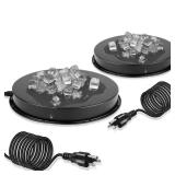 Chicken Water Heater for Winter, 110Watt Thermostat Heated Poultry Waterer Base with 9.8ft Power Cord,Suitable for Plastic/Metal Poultry Waterer (Black, 11INCH - 2PACK) - Retail: $49