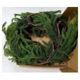 Christmas Cedar Garland for Staircase Real Touch Droopy Bendable Lifelike Faux Xmas Garlands for Decoration Christmas Green Pine Mantle Garland Thanksgiving Table Decorations Outdoor Indoor 60 "