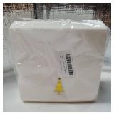 100 Christmas Disposable Paper Decorative Guest Napkins, Gold Foil Christmas Trees. OPEN PACKAGE COUNT UNKNOWN.