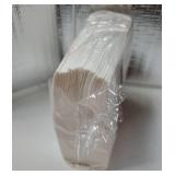 100 Christmas Disposable Paper Decorative Guest Napkins, Gold Foil Christmas Trees. OPEN PACKAGE COUNT UNKNOWN.