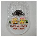 I Wish You Lived Next Door Christmas Ornament - Friendship Gifts for Women Birthday for Best Friends Bestie Soul Sister BFF Long Distance Keepsake