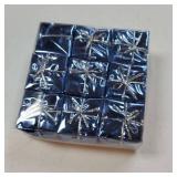 9Pcs Christmas Tree Ornaments Xmas Decorations Gift Boxes Charm Pendants for Wedding, Blue, 1x1 inch
