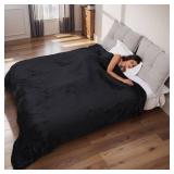 Electric Heated Blanket Full Size - 72 x 84", 10 Hours Auto Off and 4 Heating Levels, Fast Heating, Machine Washable, ETL Certification, Black