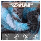 Dog Hoodie Puppy Sweatshirt Warm Dog Sweater Winter Clothes Cold Weather Coats for Small Medium Large Dogs, Blue, L - Retail: $18