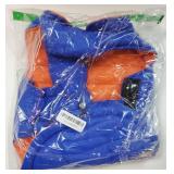 Reversible Dog Coat Waterproof Dog Jacket Windproof Puffer Vest for Winter Warm Lightweight Coats for Medium Dogs Adjustable Hook & Loop Pet Apparel with Leash Hole, French Bulldog, Orange, L - Retail