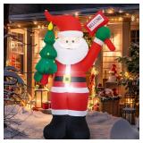 6 FT Christmas Inflatable Santa Claus Outdoor Decorations with Built-In LEDs, Blow-Up Santa for Yard Decorations, Inflatable Xmas Decorations for Christmas Indoor, Outdoor, Garden, Lawn, Winter Decor.