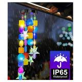 Solar Wind Chimes Decorative Lights for Outside, Shells Lights Gifts for Mom Grandma Women Wife Girls, Solar Hanging Lights for Holiday Garden Yard Window