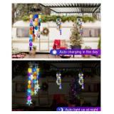 Solar Wind Chimes Decorative Lights for Outside, Shells Lights Gifts for Mom Grandma Women Wife Girls, Solar Hanging Lights for Holiday Garden Yard Window