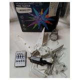 13 Inch Christmas Star Tree Topper, RGB Color Change Christmas Tree Light Up Star, Bluetooth App & Remote Control Music Sync Christmas Tree Decorations Xmas Outdoor Indoor Decor