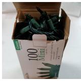 Star 100 Count Mini String Christmas Lights, Green - 22 feet Indoor/Outdoor Christmas Tree Lights with Green Wire