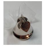 Christmas Memorial Ornaments for Loss of Loved One Larger Size Christmas Bell A Piece of My Heart is in Heaven Memory Remembrance Ornament with Silk Ribbon, Dad.