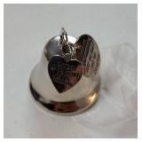 Loss of Daughter Christmas Bell Memorial Ornament A Piece of My Heart is in Heaven Sympathy Bereavement Gifts Angel Ornaments for Christmas Tree Hanging with Silk Ribbon