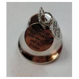 Christmas Memorial Bell Ornaments for Loss Loved Sister A Piece of My Heart is in Heaven Christmas Tree Hanging Remembrance Keepsake with Silk Ribbon