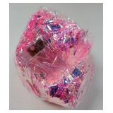 16.4 ft Christmas Tinsel Garland Lighted Metallic Twist Tree Decoration Prelit Battery Operated 50 LED Hanging Garland for Xmas New Year Home Outdoor Decor(Multicolor, Pink) - Retail: $21