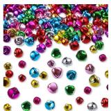 Christmas Bells, 300 Pieces Craft Bells, DIY Bells for Wreath, Holiday Home and Christmas Decoration (Multi-Color)