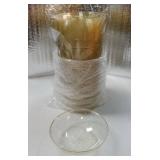 100 Pack Gold Glitter Plastic Bowls 14oz Disposable Salad Serving Bowls Heavy Duty Clear Dessert Soup Containers for Party, Wedding, Birthday, Dinner and Christmas